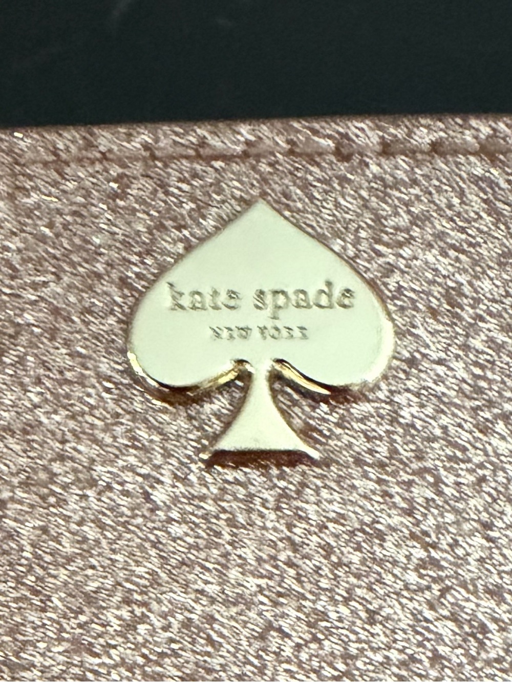 Kate Spade 2-PIECE SET Mavis Street Rose Gold Glitter Crossbody & Card Wallet ♠️ - Picture 8 of 12